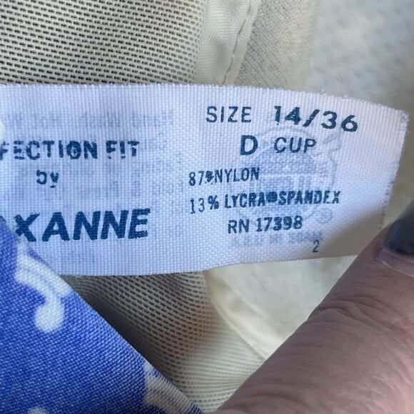 Vintage Roxanne Swimsuit Women Size 14/36 D Cup One Piece Skort Adjustable Union - Picture 8 of 14